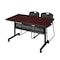 Kobe Rectangle FlipTop Table, 48" W, 29" H, Laminate Top, Mahogany MKFTM4830MH44BK - alternate 1